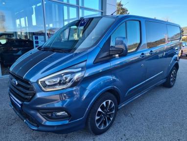 Voir le détail de l'offre de cette FORD Transit Custom Fg 320 L2H1 2.0 EcoBlue 185 Cabine Approfondie Sport 7cv de 2021 en vente à partir de 492.87 €  / mois